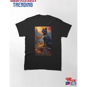 Black Panther In Mountains Ai Generated Art Classic Tshirt